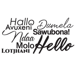 Hello South Africa! - vinyl wall stickers