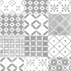 Porches Mosaic Grey - Wallpaper