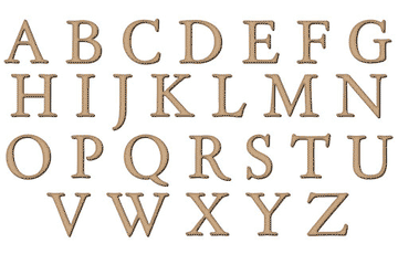 Formal Alphabet Letters in Wood