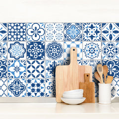 Mediterranean Blue - Vinyl Wall Tiles