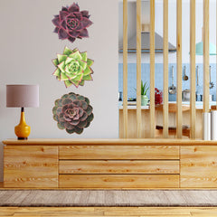 Trio of Succulents in red hues  - Vinyl wall stickers