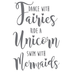 Dance with Fairies quote - wall poetry