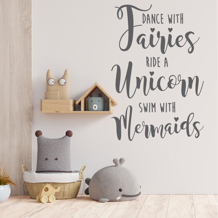 Dance with Fairies quote - wall poetry