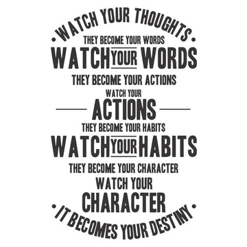 Watch your thoughts quote - wall poetry
