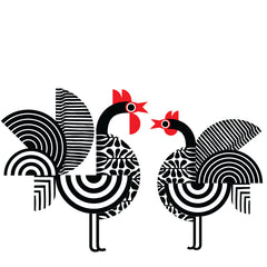 African Chickens vinyl wall stickers
