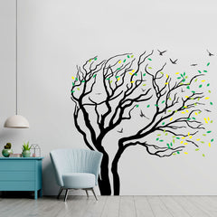 Blowing tree vinyl wall sticker - room