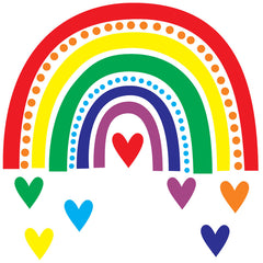 Boho rainbow vinyl wall sticker in bright colours