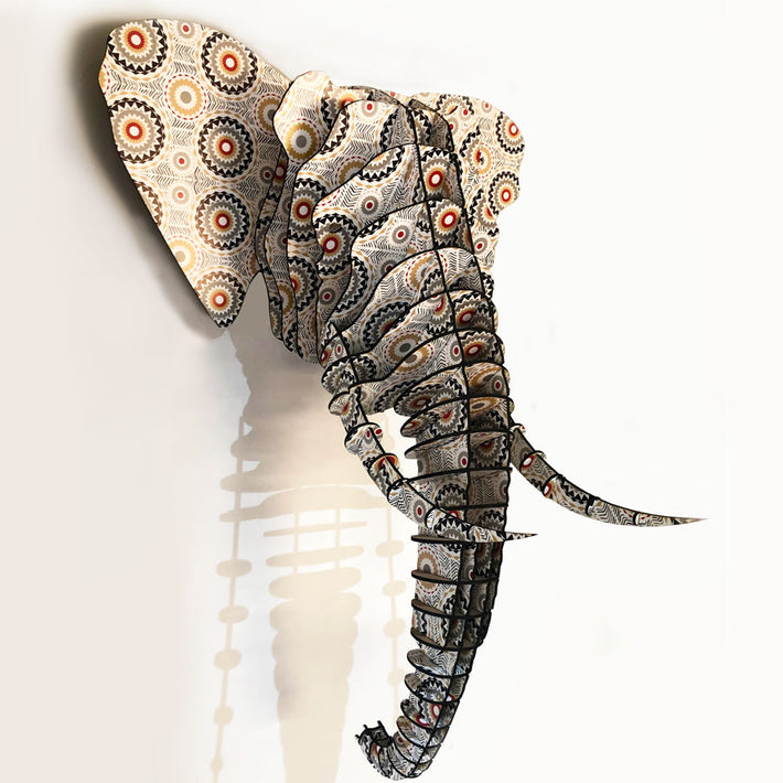 3D Elephant Head - Patterned