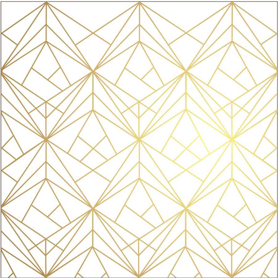 Geometric Gold - Vinyl wall tiles