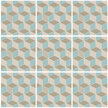 Geometric Blocks - Vinyl wall tiles
