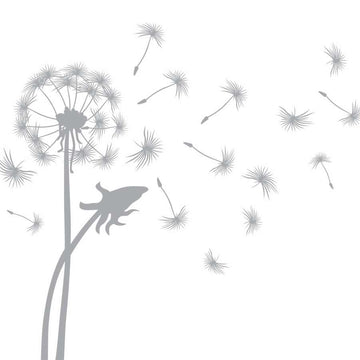 Giant Dandelion Frosted Glass stickers