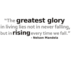 Mandela's Glory Quote - vinyl wall poetry