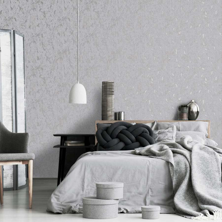 Milan Grey & Silver Wallpaper