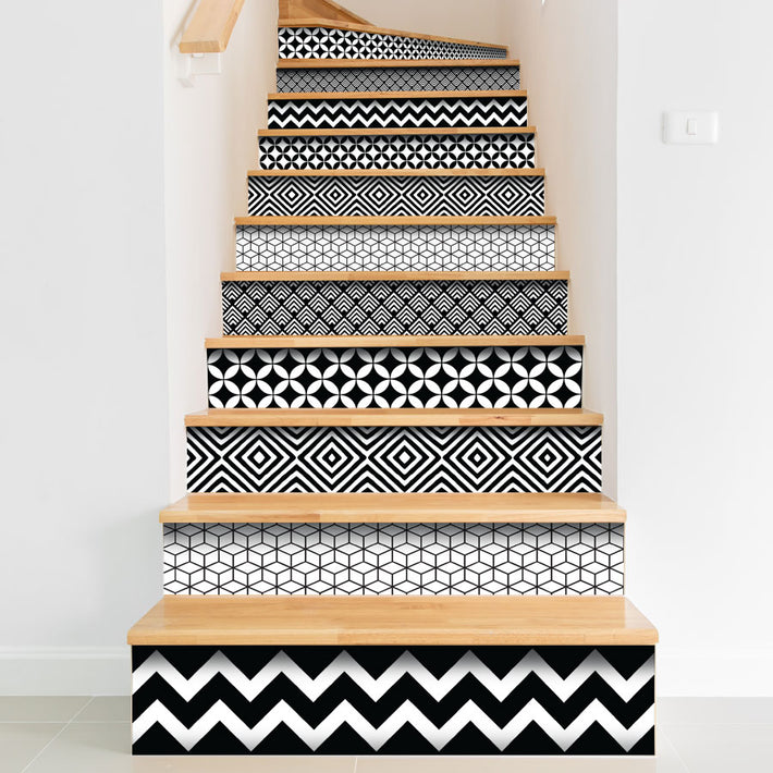 Geometric - Vinyl Stair Risers