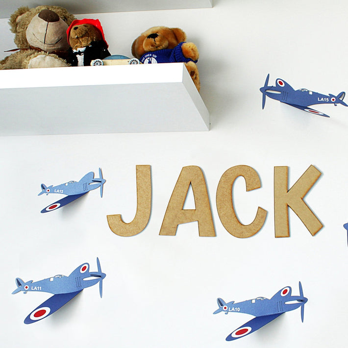 3D Wall art - Spitfire planes in blue