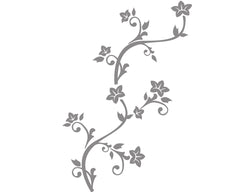 Frosted Traditional Floral - vinyl glass stickers