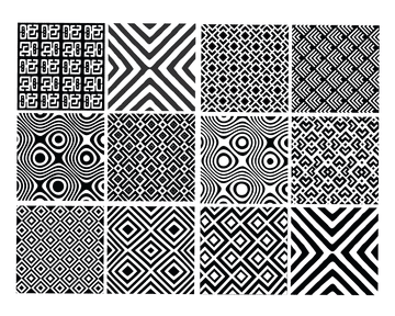 African Mix - Black vinyl wall tiles