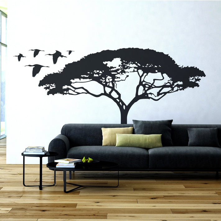 Acacia tree vinyl sticker in room