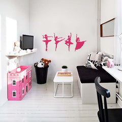 Ballerinas vinyl wall stickers for girls