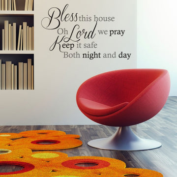 Bless quote vinyl wall poetry - room