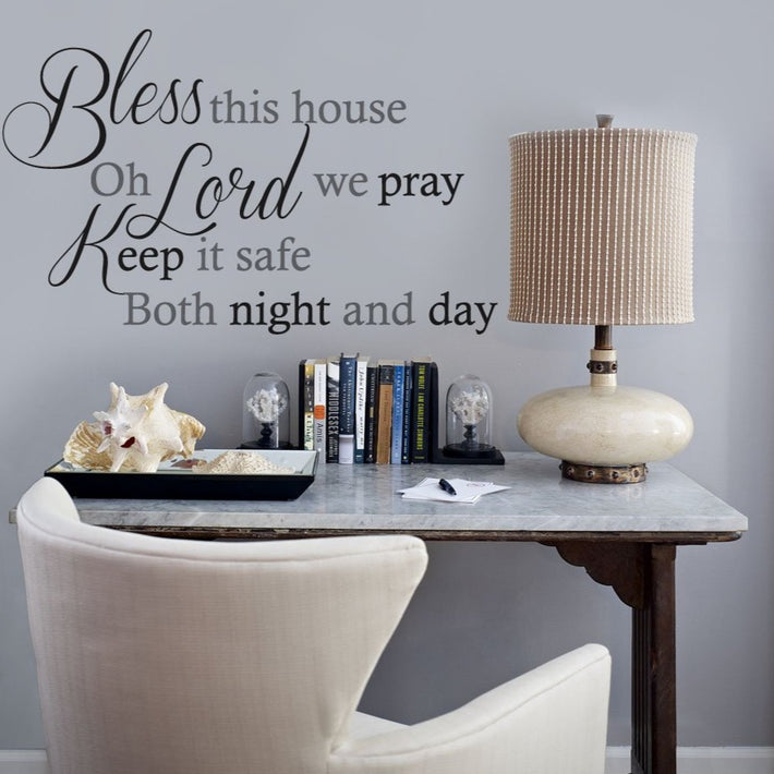 Bless quote vinyl wall poetry - room
