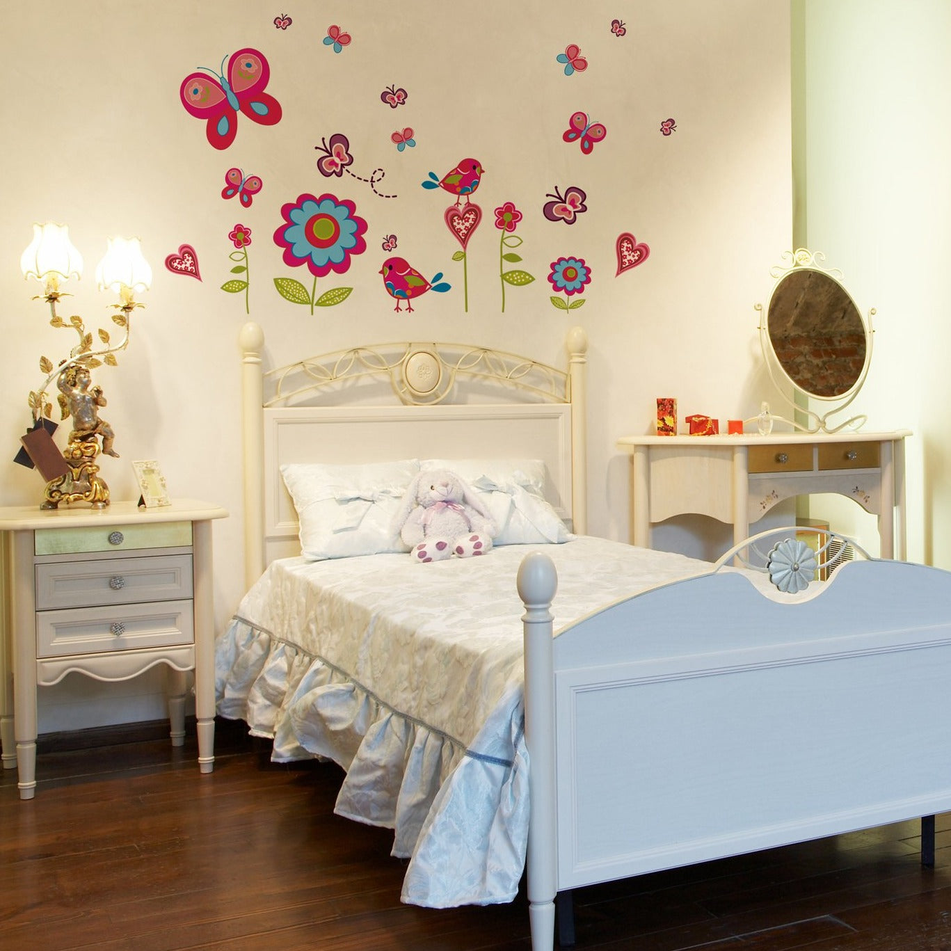 Butterflies and flowers vinyl wall stickers - room
