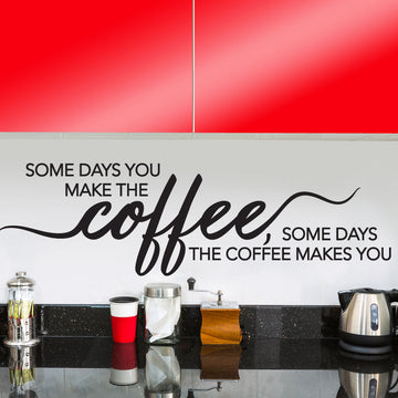 Coffee vinyl wall quote - room