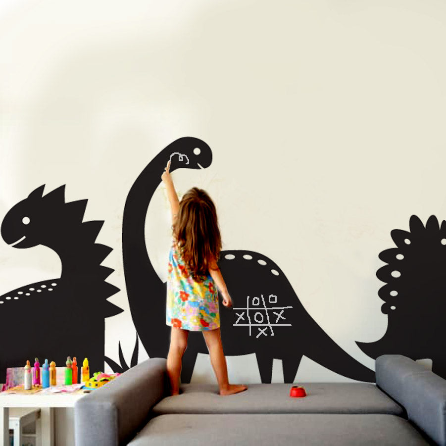 Dinosaur vinyl chalkboard stickers  - room