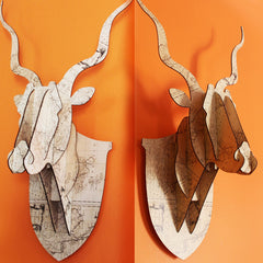 3D Kudu Head - Patterned