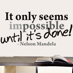 Mandela's Possible quote - vinyl wall poetry