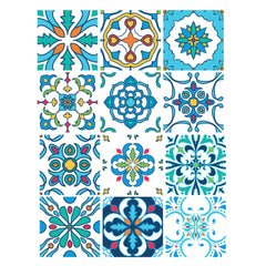 Portuguese Floral - Vinyl Wall Tiles