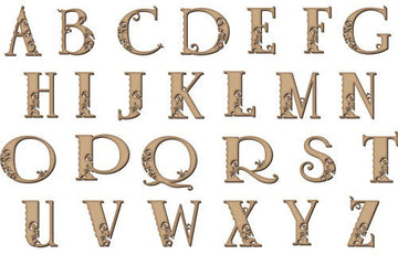 Fancy Wooden Alphabet letters