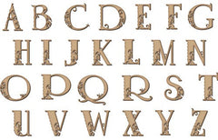 Fancy Wooden Alphabet letters